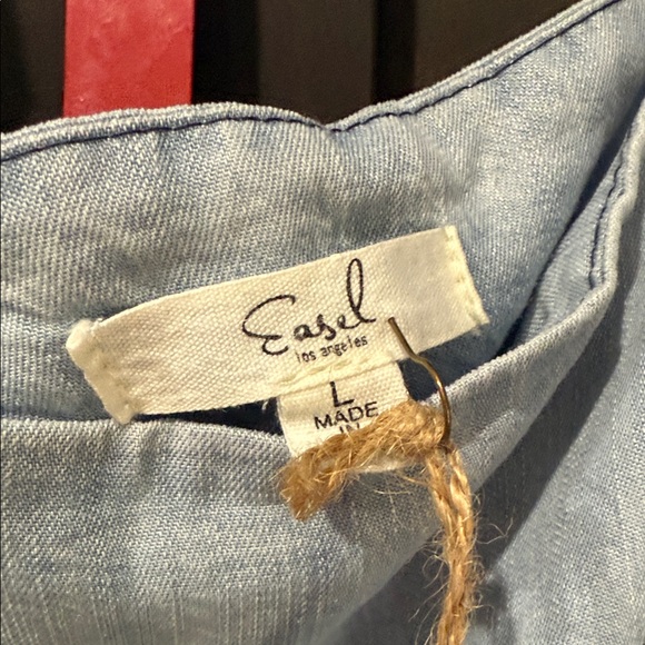 Easel Light Blue Ruffled Maxi Dress - Picture 3 of 5